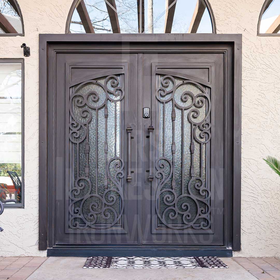 Custom French Exclusive Iron Entry Door